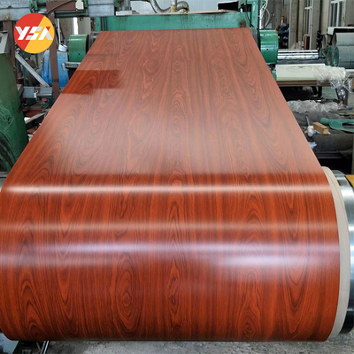 1000 & 3000 Series PVC Coated Aluminum Coil 0.6mm Wood Grain Aluminum Coil Stock For Gutter Roofing Wall