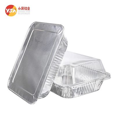 Aluminum Foil Lunch Box With Wrinkled Embossing O Temper Thickness ＞0.05mm