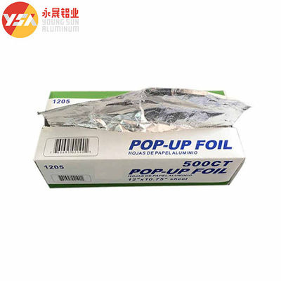 200 tấm 500 tấm Pop-Up Aluminium Kitchen Foil Sheets cho đóng gói thực phẩm