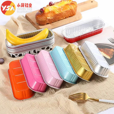 Nồi nướng bánh không dính hình chữ nhật dùng một lần nhôm bếp chứa bánh mì