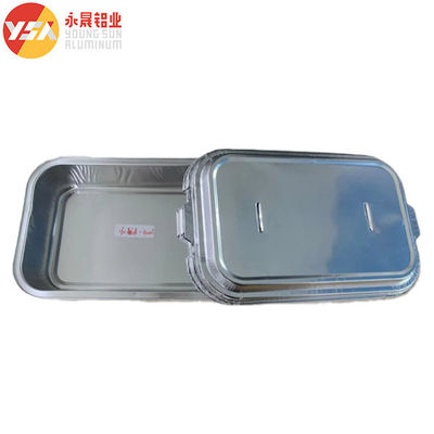 280ml 300ml Hàng không Nhựa nhôm đồ ăn uống Container Oblong Oven-Safe
