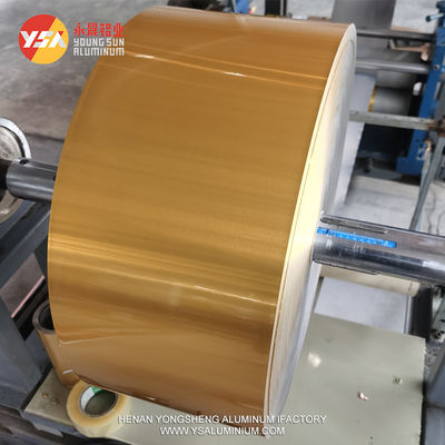 Cuộn màng nhôm màu vàng cấp thực phẩm bao bì đóng gói sô-cô-la giữ tươi chống ẩm
