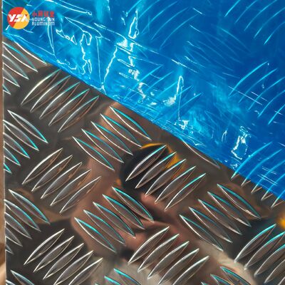 Anti Slip 5 Bar Embossed Aluminum Tread Plate 3003 H14 Marine Grade for Trailer Flooring Loading Ramp